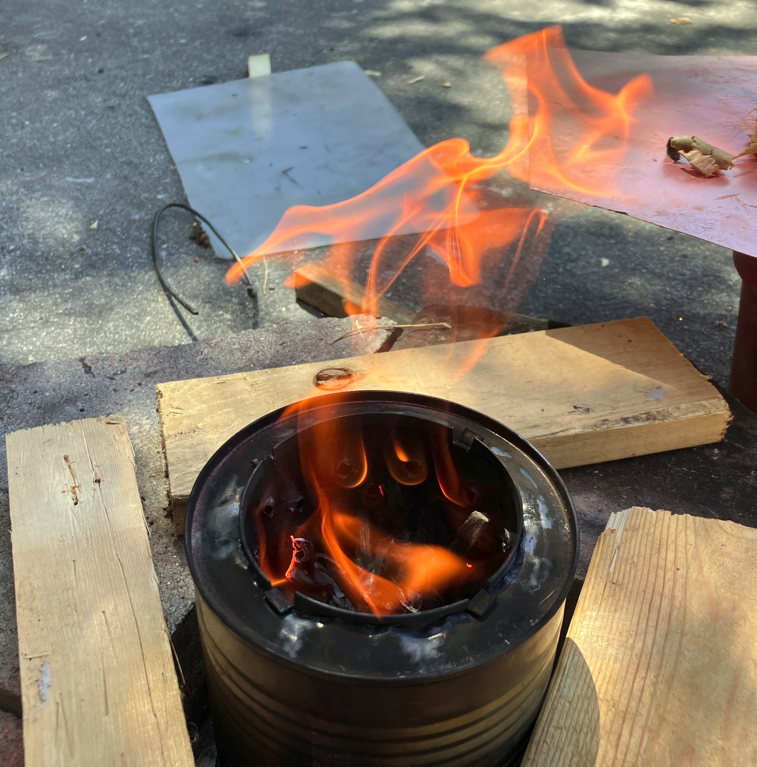 Wood Gasifier Stove with Damper